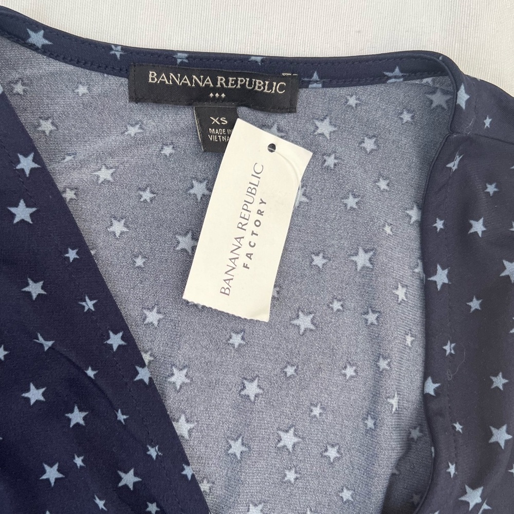 NWT-Banana Republic Factory Navy Wrap Dress - Picture 2 of 2